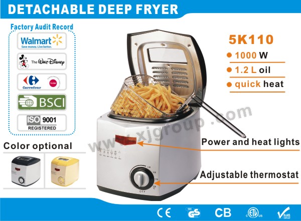 Hot sales 1.2l plastic deep fryer XJ-5K110