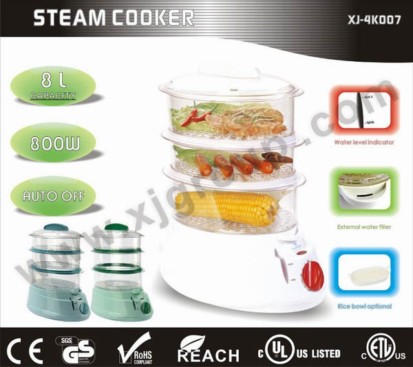 3 layers plastic food steamer XJ-4K007