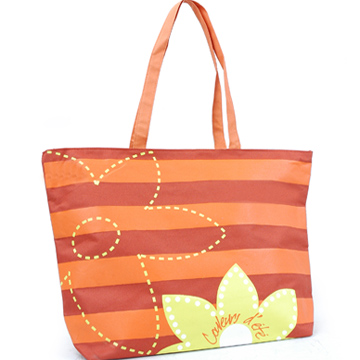 Red Stripe Beach Bag