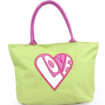 Green Flower Beach Bag