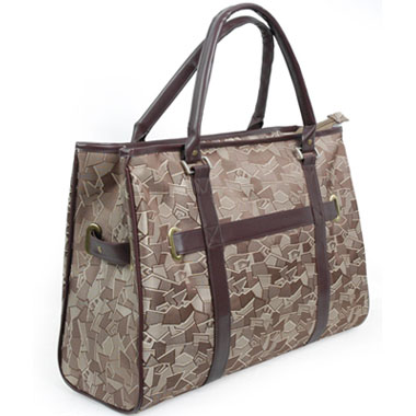 Jacquard PVC Leather Travel Bag