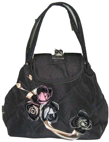 Black Bag With Flower