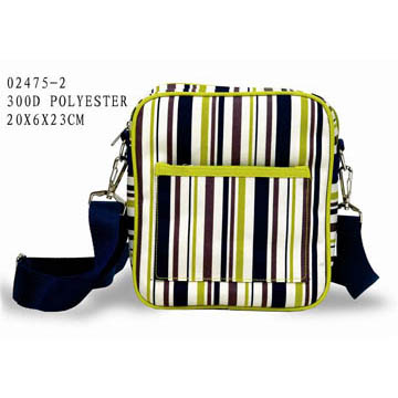 Shopping Bag With Black Stripe