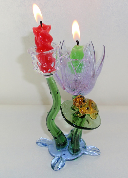 glass candle holder