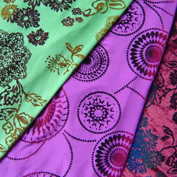 Multi-Color Flock Fabrics 