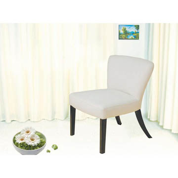 Ivory Leather Dining Chair