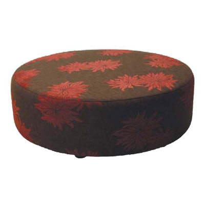 Faux Leather Medium Round Ottoman