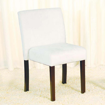 Cream Leather Dining Chair