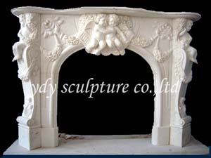 stone fireplace