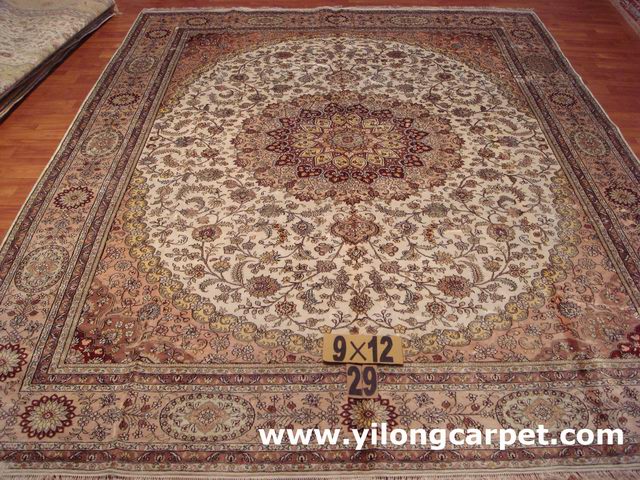 hand knotted silk carpet,hand knotted silk rug