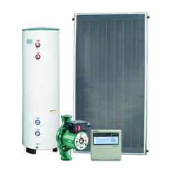 Split Flat-plate Pressurized Solar Water Heater