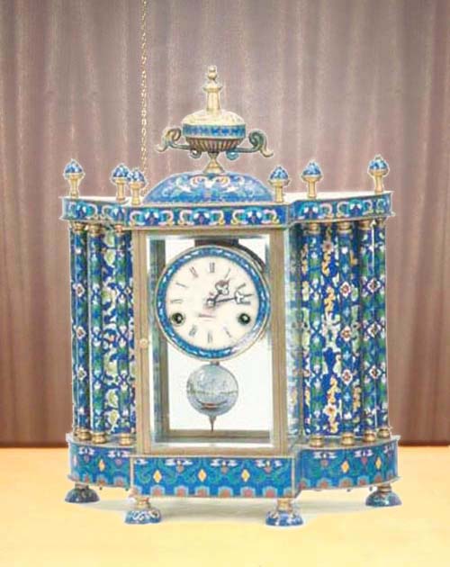 Cloisonne clock