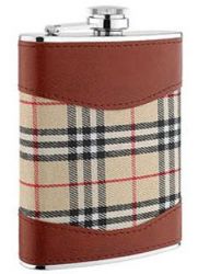  Leather-wrapped hip flask 