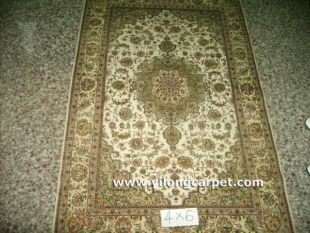 Hand Knotted Silk Rug