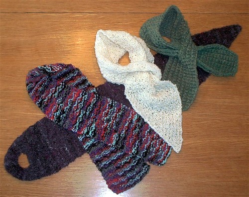 knitting scarves