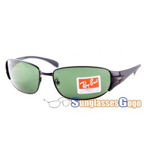 RayBan RB3275 006 Black Frame Green Lens Sunglass