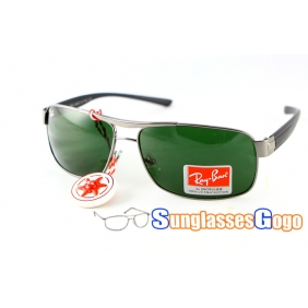 RayBan RB3302 Gunmetal Frame Green Lens sunglass