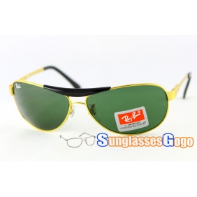 Ray Ban RB3324 003/71 125mm Gold Frame Green Lens