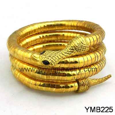 Fashion Serpentine Snake Gold Bracelet 