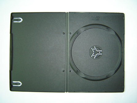 7mm single black dvd case with new style 