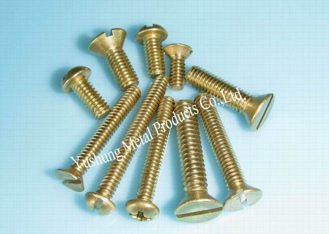 Brass machine screw