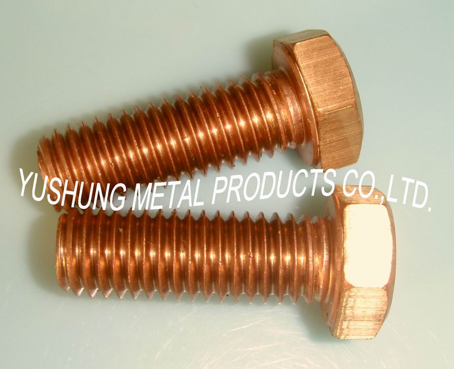 Silicon bronze hex cap screw