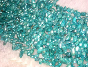 wholesale Genuine 15 inch 10mm green tail pearl lo