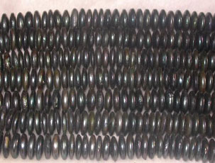 wholesale Black abacus coin pearl 12mm 16 inch loo