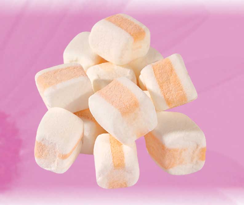 ZS009 Orange Marshmallow Candy Dice 1kg