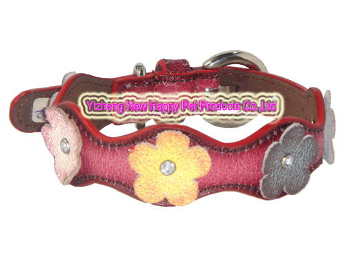 Leather pet collar