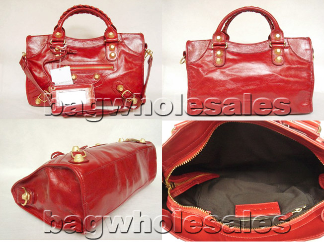 BALENCIAGA bright red bag 084332