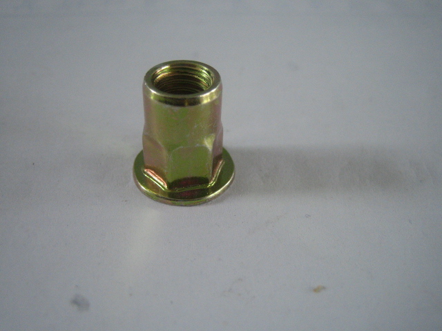 carbon steel flat head half hex rivet nut