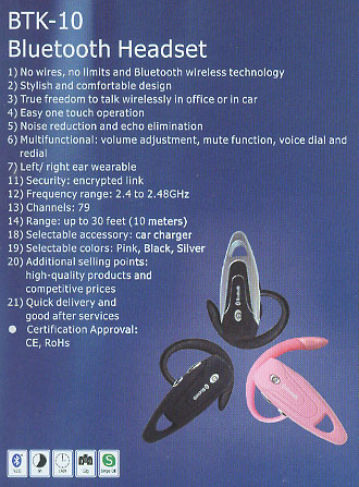 Bluetooth headset