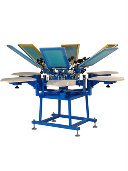 6 colors screen printing machine