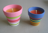 terracotta pot candle