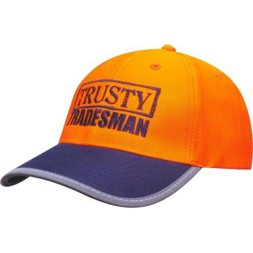 Luminescent Safety Cap with Reflective Trim