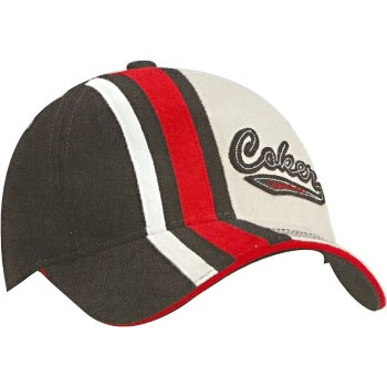 Heavy Brushed Cotton Cap with Tricolour Cap Custom Made with Tricolour Stripes