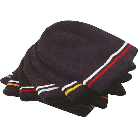 Acrylic Double Stripe Scull Beanie