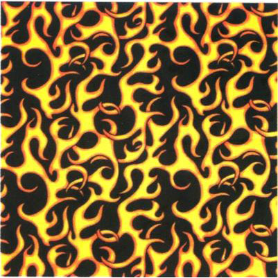 Flames and Flaming Skulls Themed Bandana Printed