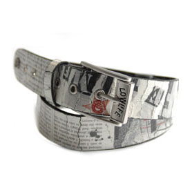 Newsprint Applique Belt, News