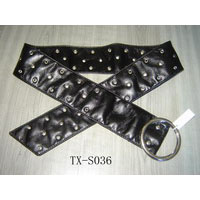 Women Distressed Grommet Belt