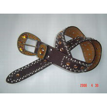 Leather Metal Studded Belt