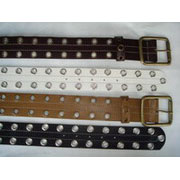 Leather Metal Studded Belt