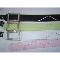 Ribbon Belt with Diamonds