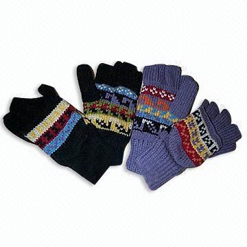 Acrylic Knitted Jacquard Glove