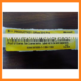 Office 2010 Professional COA Label Sticker License