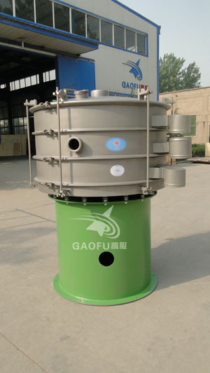 Gas-type vibrating screen for powder and particle