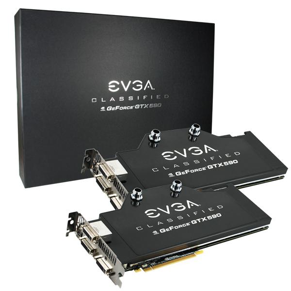EVGA GeForce GTX 590 Classified Hydro Copper Quad 