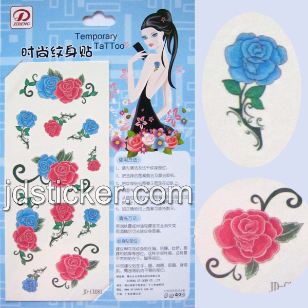 color body safe tattoo sticker 