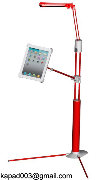 Floor LED lamp stand for iPad